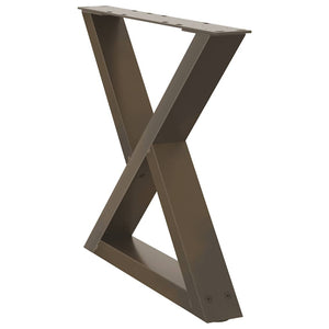 Gambe per Tavolino da Caffè 2 pz in Acciaio Naturale 50x(42-43,3) cm Acciaio 4012707