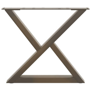 vidaXL Gambe per Tavolino da Caffè 2 pz in Acciaio Naturale 50x(42-43,3) cm Acciaio