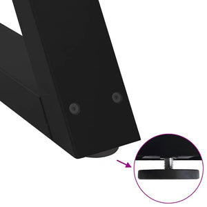 Gambe per Tavolino da Caffè 2 pz Nere 60x(42-43,3) cm Acciaio