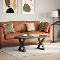 Gambe per tavolino 2 pz Antracite 60x(42-43,3) cm Acciaio 4012710