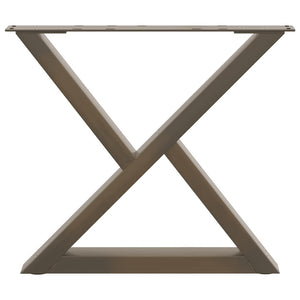 vidaXL Gambe per Tavolino da Caffè 2 pz in Acciaio Naturale 60x(42-43,3) cm Acciaio