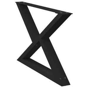 Gambe per Tavolino da Caffè 2 pz Nere 70x(42-43,3) cm Acciaio 4012712