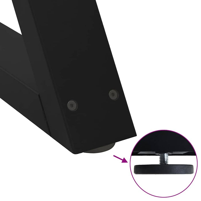 Gambe per Tavolino da Caffè 2 pz Nere 70x(42-43,3) cm Acciaio 4012712