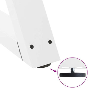 Gambe per Tavolino da Caffè 2 pz Bianche 70x(42-43,3) cm Acciaio 4012713