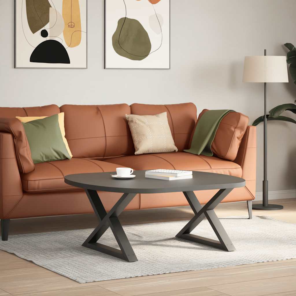 Gambe per tavolino 2 pz Antracite 70x(42-43,3) cm Acciaio