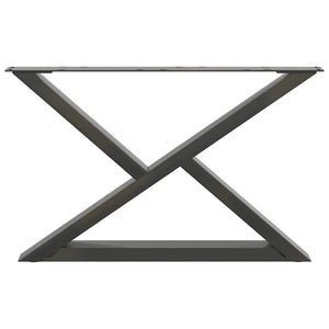 Gambe per tavolino 2 pz Antracite 70x(42-43,3) cm Acciaio