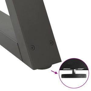 Gambe per tavolino 2 pz-Set di 2 Gamba per Tavolo Antracite 70x(42-43,3) cm Acciaio