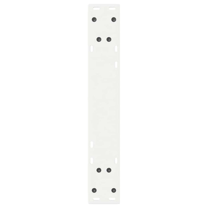 Gambe per tavolo da pranzo 2 pz bianche 60x(72-73,3) cm in acciaio 4012721