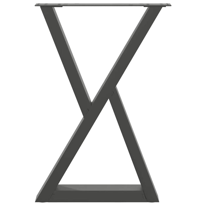 Gambe per tavolo da pranzo 2 pz Antracite 60x(72-73,3) cm Acciaio 4012722