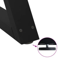 Gambe per tavolo da pranzo 2 pz nere 70x(72-73,3) cm in acciaio 4012724