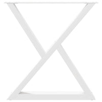 vidaXL Gambe per tavolo da pranzo 2 pz bianche 70x(72-73,3) cm in acciaio
