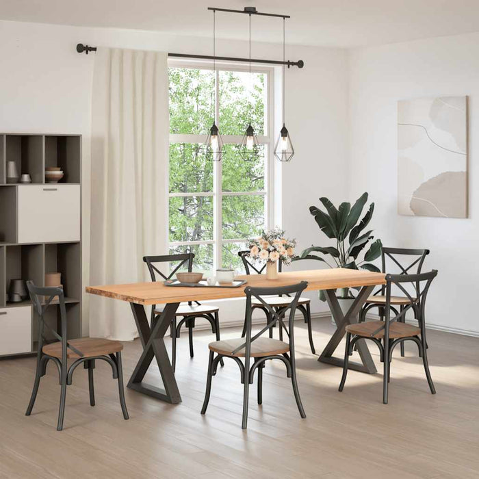 vidaXL Gambe per tavolo da pranzo 2 pz Antracite 70x(72-73,3) cm Acciaio