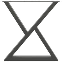 Gambe per tavolo da pranzo 2 pz Antracite 70x(72-73,3) cm Acciaio 4012726