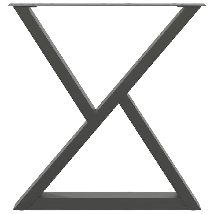 Gambe per tavolo da pranzo 2 pz Antracite 80x(72-73,3) cm Acciaio 4012730