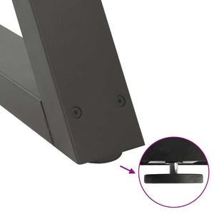 vidaXL Gambe per tavolo da pranzo 2 pz Antracite 80x(72-73,3) cm Acciaio