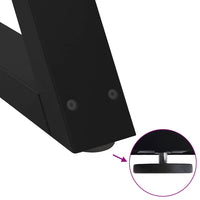 Gambe per tavolo da pranzo 2 pz nere 90x(72-73,3) cm in acciaio 4012732