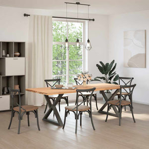 Gambe per tavolo da pranzo 2 pz Antracite 90x(72-73,3) cm Acciaio