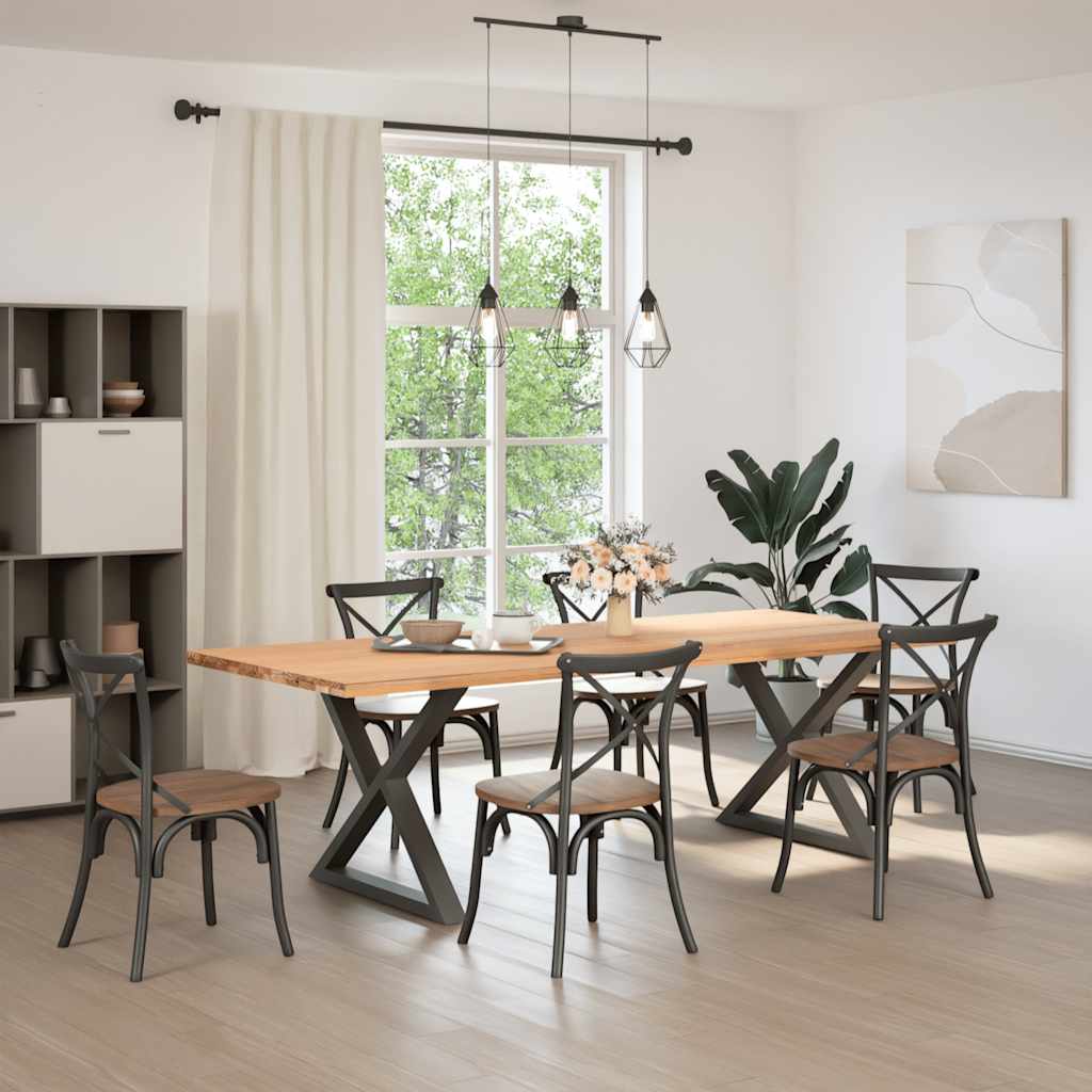 Gambe per tavolo da pranzo 2 pz Antracite 90x(72-73,3) cm Acciaio 4012734