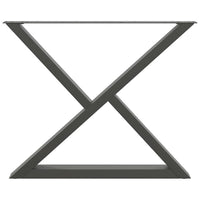 Gambe per tavolo da pranzo 2 pz Antracite 90x(72-73,3) cm Acciaio 4012734