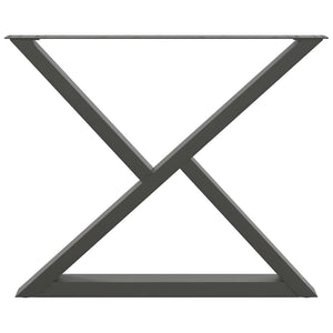 Gambe per tavolo da pranzo 2 pz Antracite 90x(72-73,3) cm Acciaio