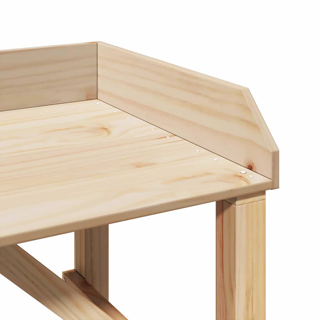 Tavolo da rinvaso-Fioriera Multifunzione Naturale 75 x 40 x 90 cm Legno di Pino Solido