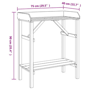 Supporti per piante con lo scaffale Marrone 75 x 40 x 90 cm 4012187