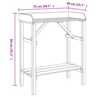 Supporti per piante con lo scaffale Marrone 75 x 40 x 90 cm 4012188
