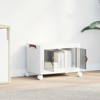 vidaXL Scatola Portaoggetti Impilabile con Ruote 28 L 48,5x29,5x33 cm