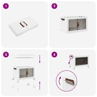 vidaXL Scatola Portaoggetti Impilabile con Ruote 28 L 48,5x29,5x33 cm