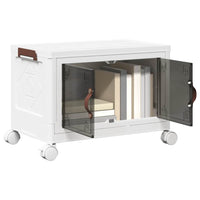 vidaXL Scatola Portaoggetti Impilabile con Ruote 28 L 48,5x29,5x33 cm