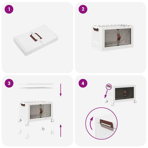 Scatola Portaoggetti Impilabile con Ruote 75 L 64x40x41 cm 4012366