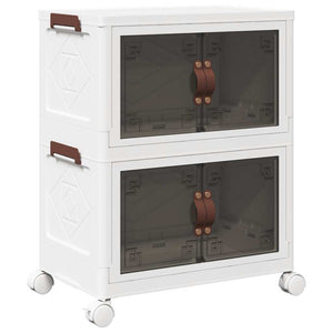 Scatola Portaoggetti con Ruote 2 Livelli 28 L 48,5x29,5x59,5 cm 4012367