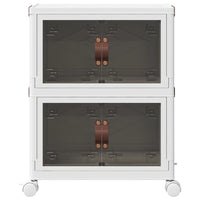 Scatola Portaoggetti con Ruote 2 Livelli 28 L 48,5x29,5x59,5 cm 4012367