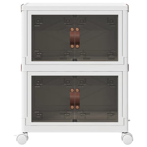 Scatola Portaoggetti con Ruote 2 Livelli 28 L 48,5x29,5x59,5 cm 4012367