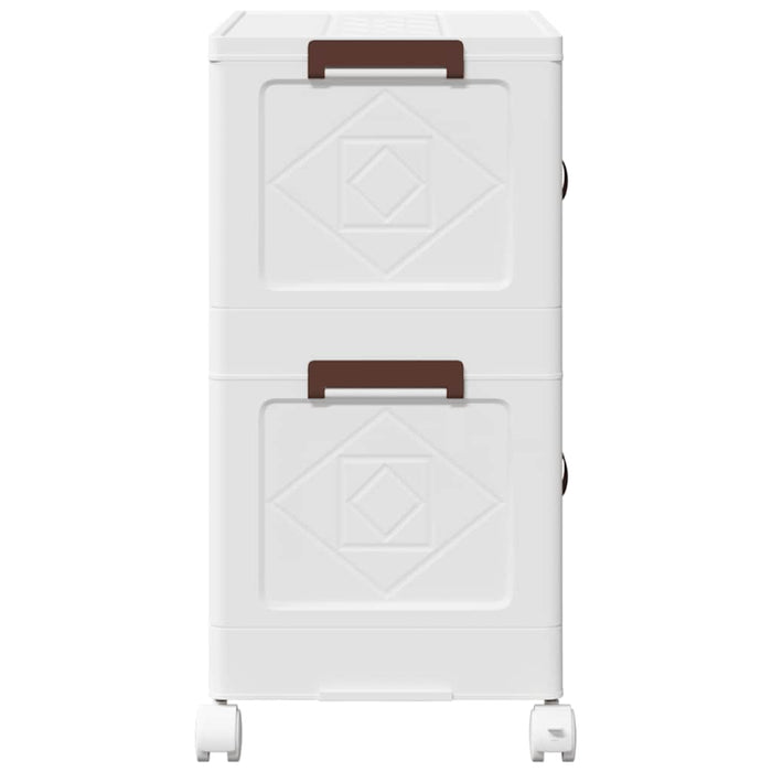 vidaXL Scatola Portaoggetti con Ruote 2 Livelli 28 L 48,5x29,5x59,5 cm