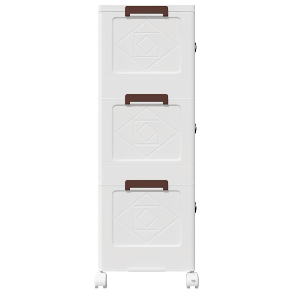 Scatola Portaoggetti con Ruote 3 Livelli 28 L 48,5x29,5x86 cm 4012369