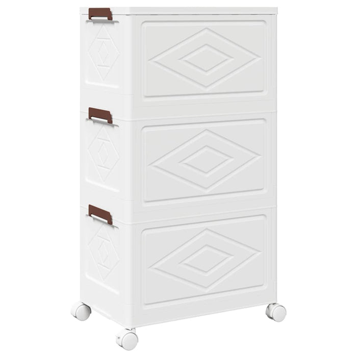 Scatola Portaoggetti con Ruote 3 Livelli 28 L 48,5x29,5x86 cm 4012369