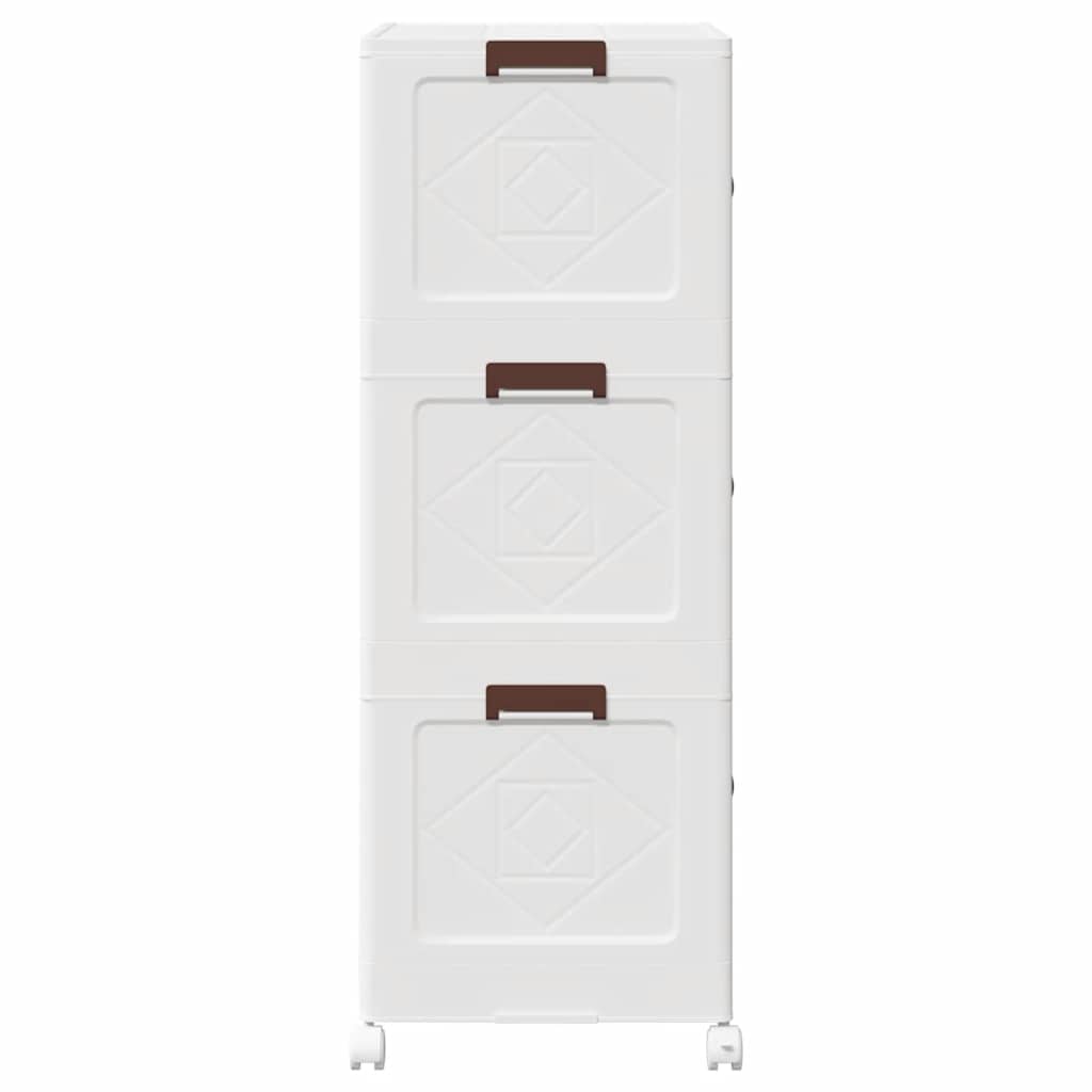 Scatola Portaoggetti con Ruote 3 Livelli 75 L 64x39,5x110,5 cm 4012370