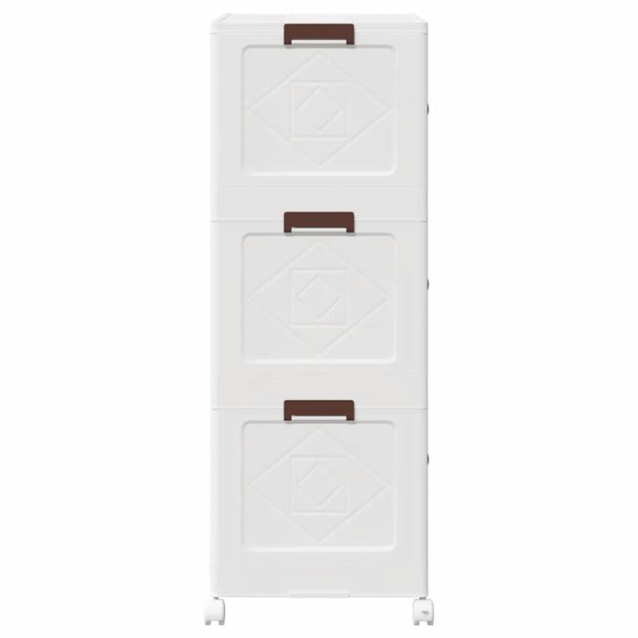 Scatola Portaoggetti con Ruote 3 Livelli 75 L 64x39,5x110,5 cm 4012370