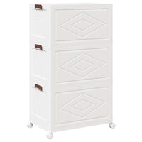 Scatola Portaoggetti con Ruote 3 Livelli 75 L 64x39,5x110,5 cm 4012370