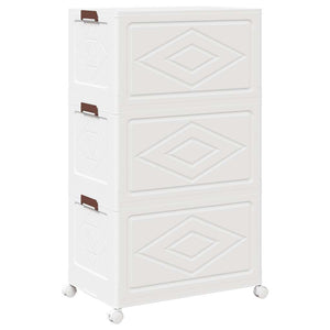 Scatola Portaoggetti con Ruote 3 Livelli 75 L 64x39,5x110,5 cm 4012370