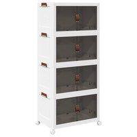 Scatola Portaoggetti con Ruote 4 Livelli 75 L 64x40x141,5 cm 4012372