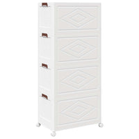 Scatola Portaoggetti con Ruote 4 Livelli 75 L 64x40x141,5 cm 4012372