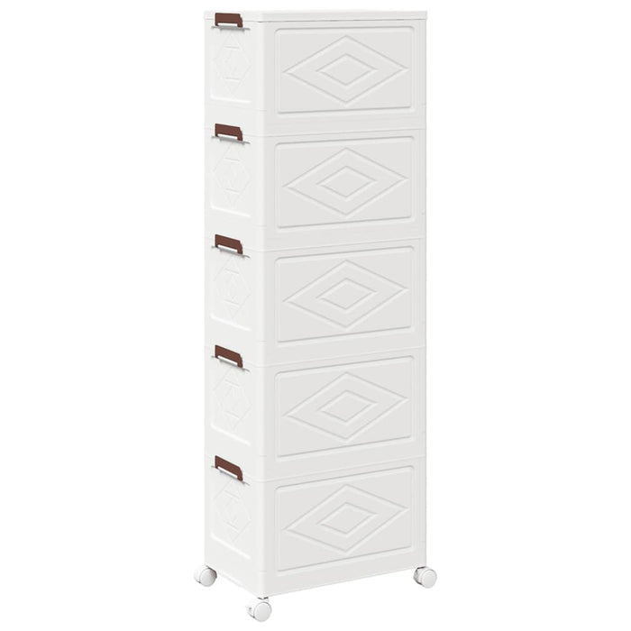 Scatola Portaoggetti con Ruote 5 Livelli 28 L 48,5x29,5x139 cm 4012373