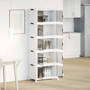 vidaXL Scatola Portaoggetti con Ruote 5 Livelli 75 L 64x40x179 cm