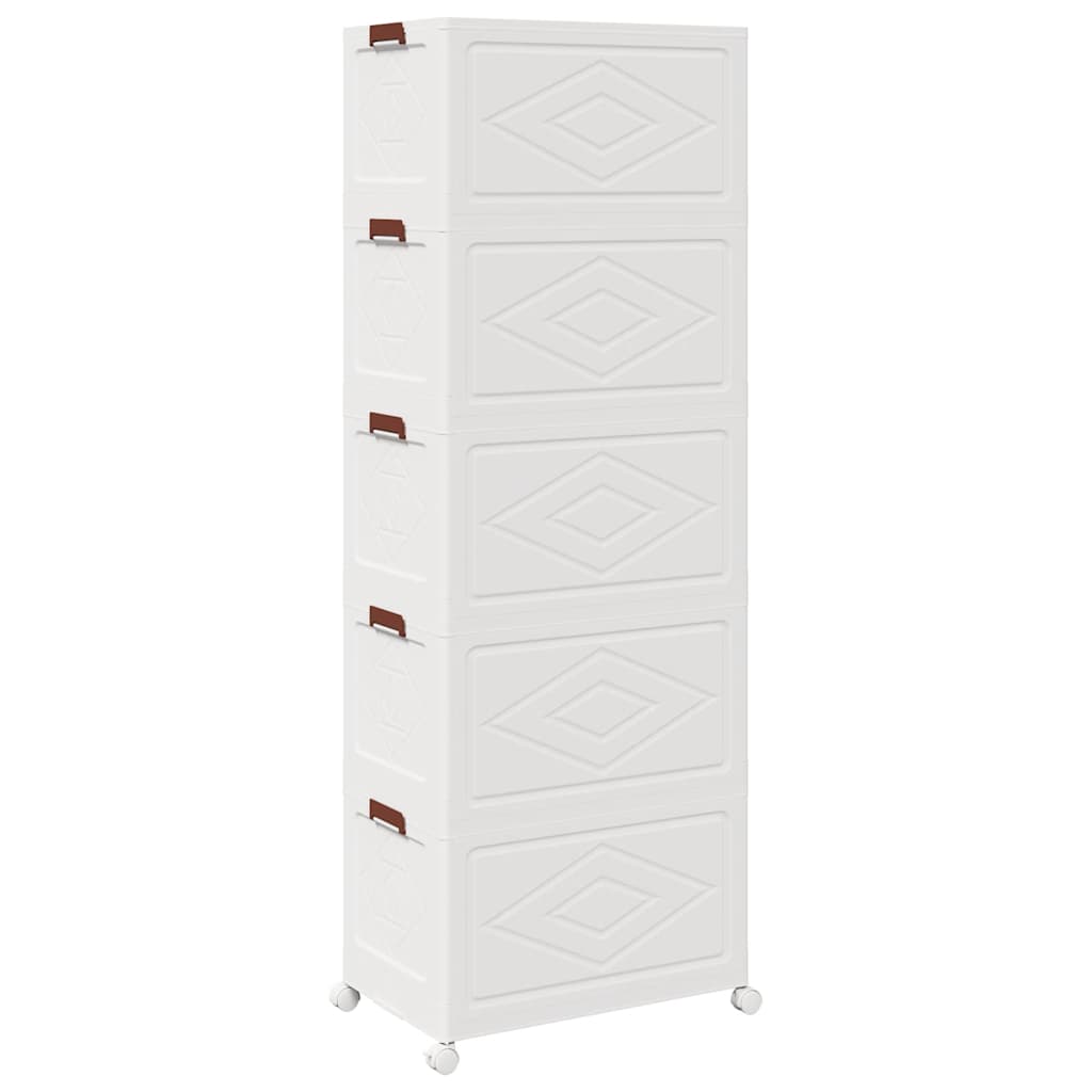 Scatola Portaoggetti con Ruote 5 Livelli 75 L 64x40x179 cm 4012374