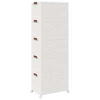 Scatola Portaoggetti con Ruote 5 Livelli 75 L 64x40x179 cm 4012374