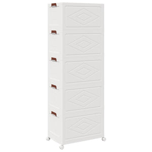 Scatola Portaoggetti con Ruote 5 Livelli 75 L 64x40x179 cm 4012374