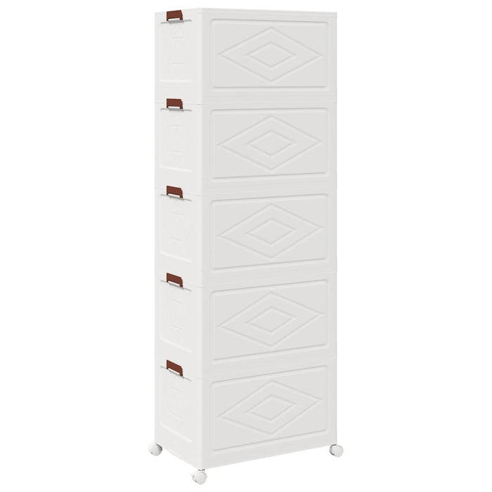 Scatola Portaoggetti con Ruote 5 Livelli 75 L 64x40x179 cm 4012374