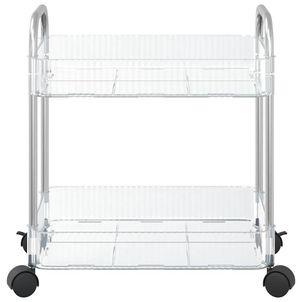 Carrello Portaoggetti a 2 Livelli 37x28x43,5 cm in Acrilico 4012375